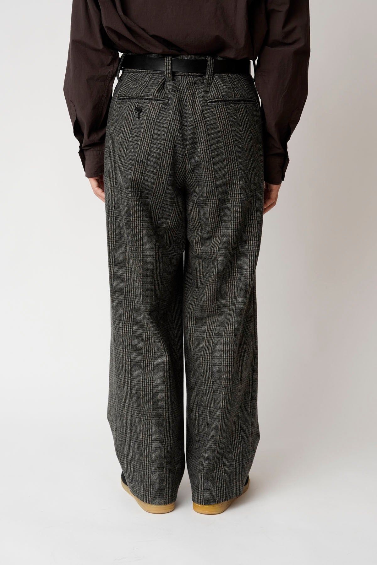 UNIVERSAL PRODUCTS Tweed Check Wide Trousers