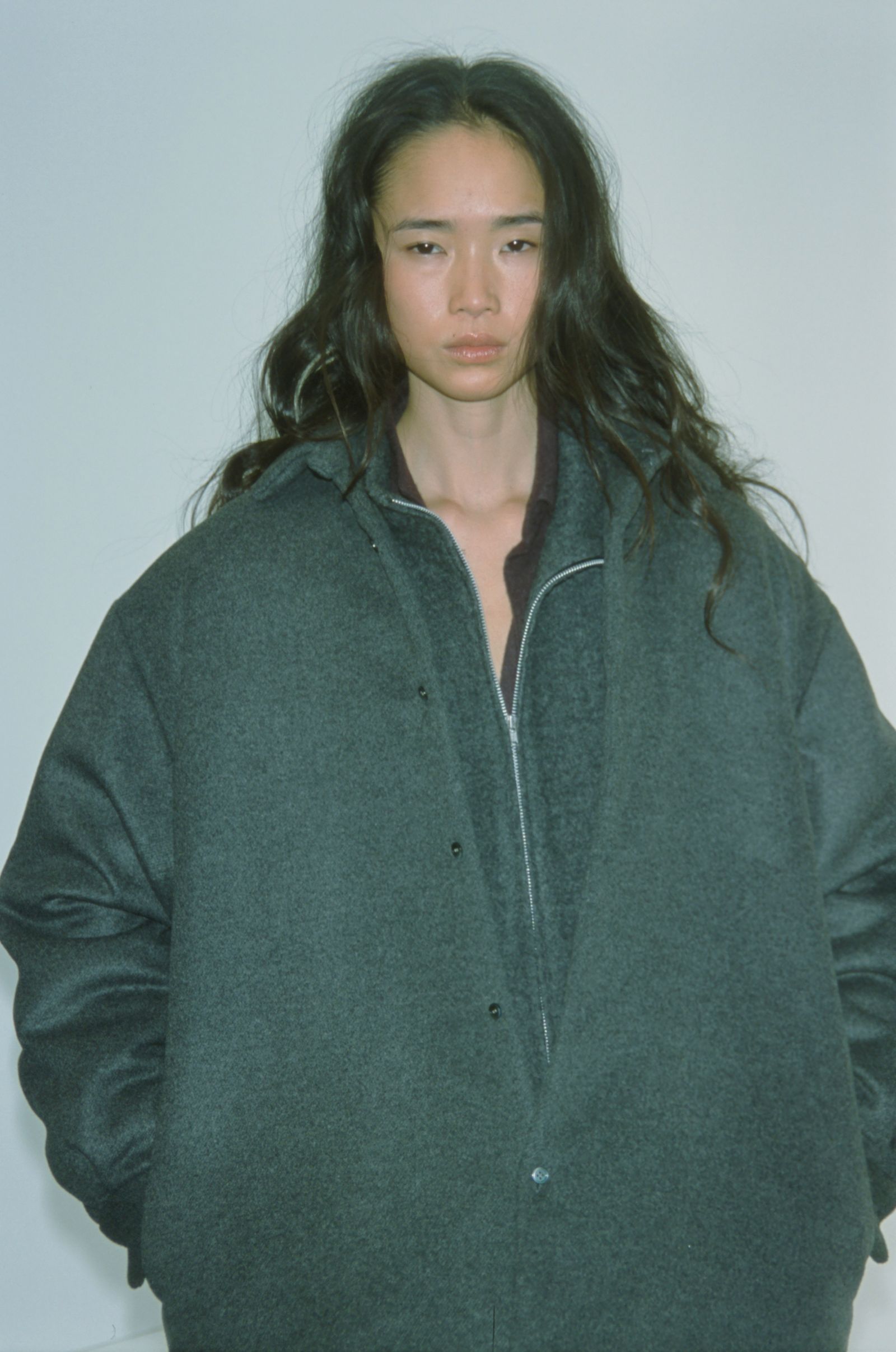 CASHMERE SHIRT JACKET（BLACK）