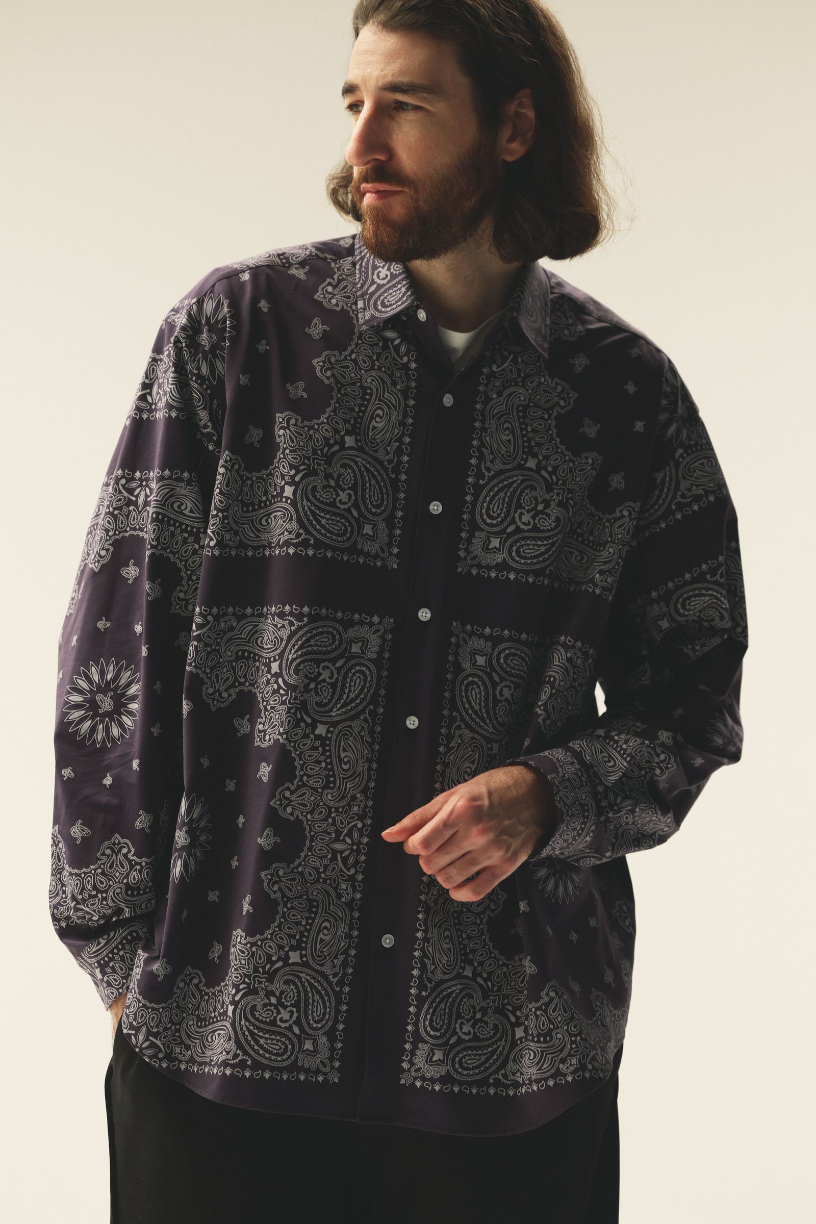 KANEMASA PHIL.46G Atomosphere PHIL. Bandana Print Shirt