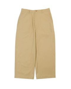 COTTON WOOL WIDE TROUSERS（BEIGE）