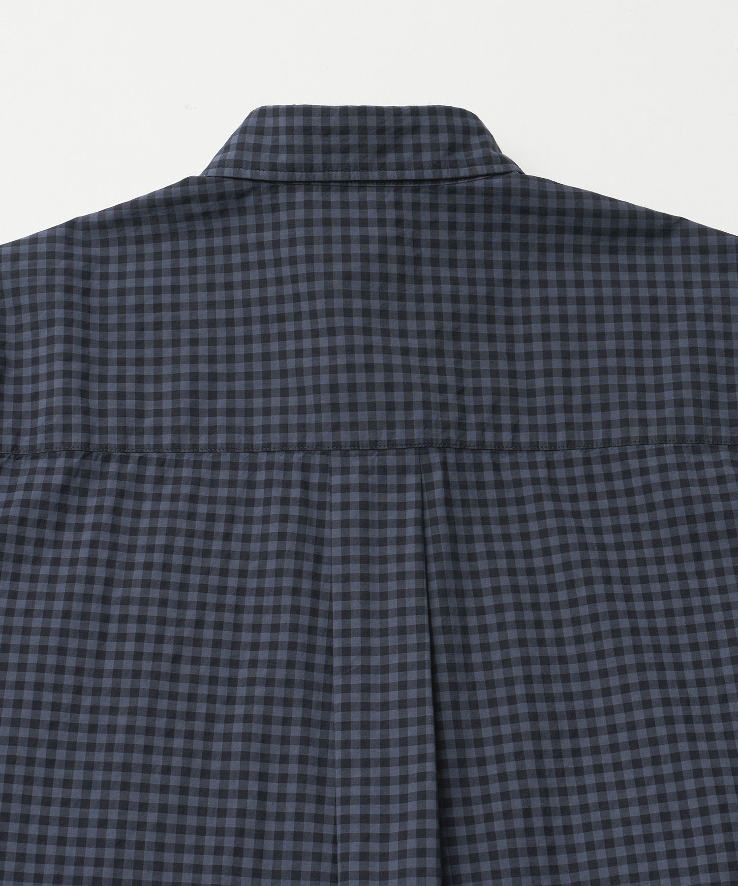 Huge Gingham Check Shirt（DUSTY INDIGO）