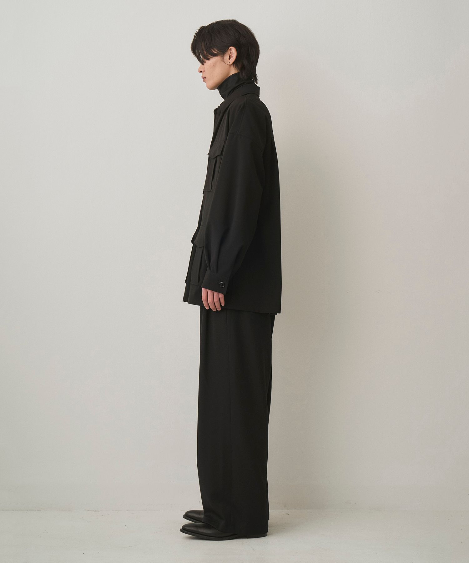 LUSTROUS CORDUROY SHIRT JACKET（BLACK）