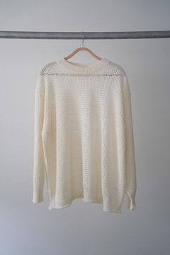 WAFFLE MESH SWEATER（NATURAL）