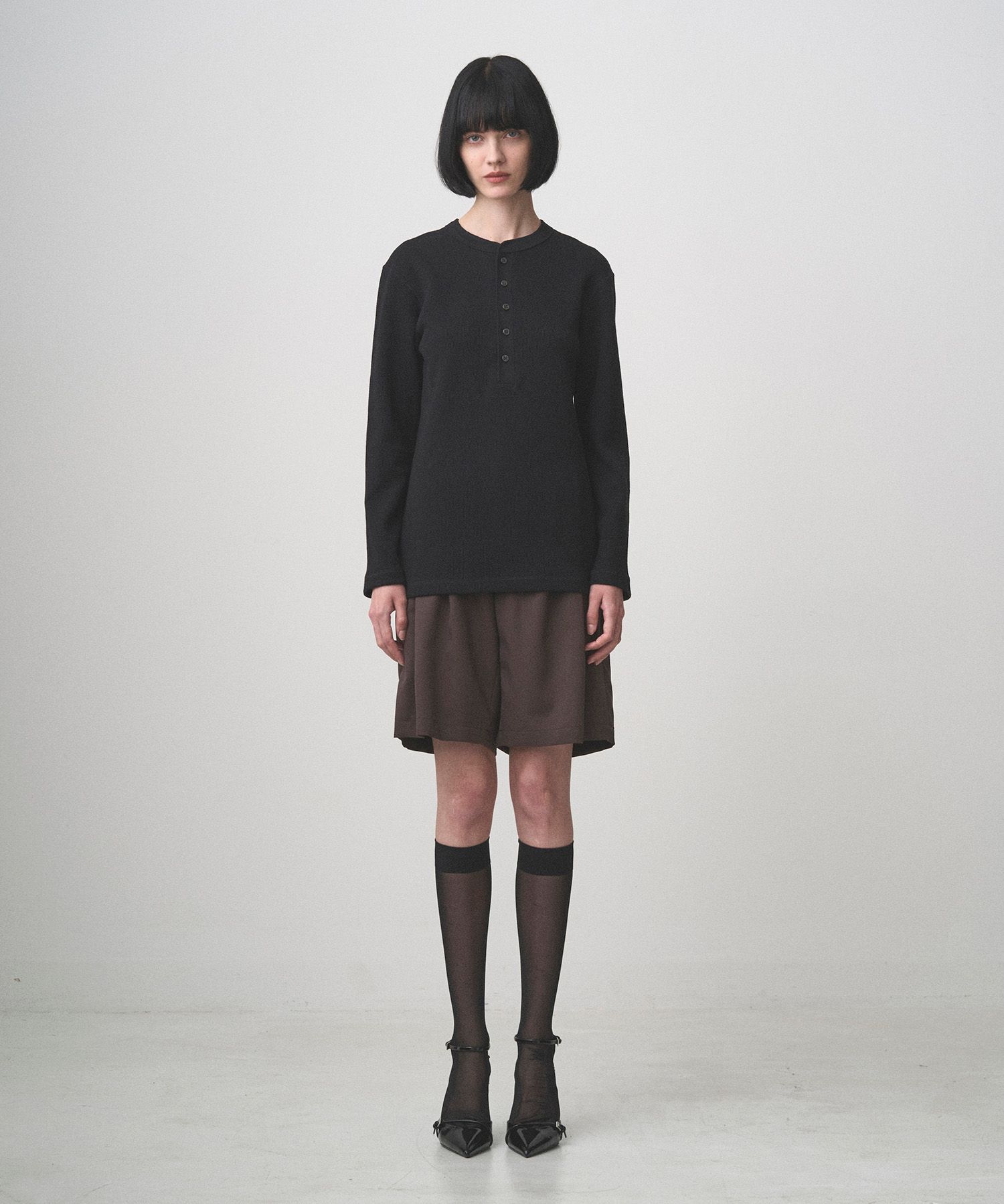 THERMAL SKIN HENLEY（BLACK）