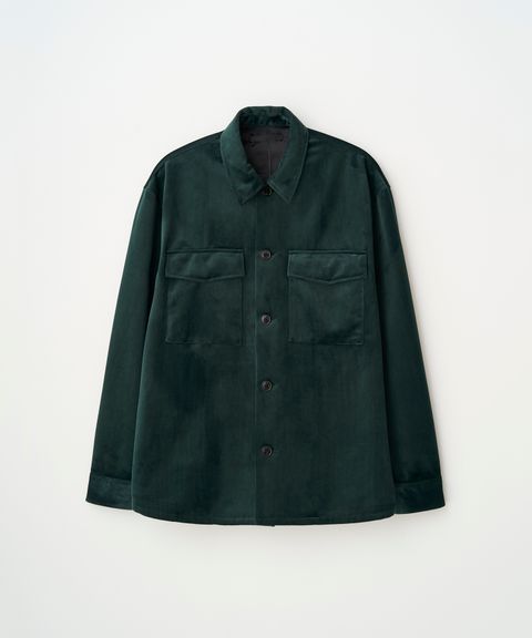 LUSTROUS CORDUROY SHIRT JACKET（GREEN）
