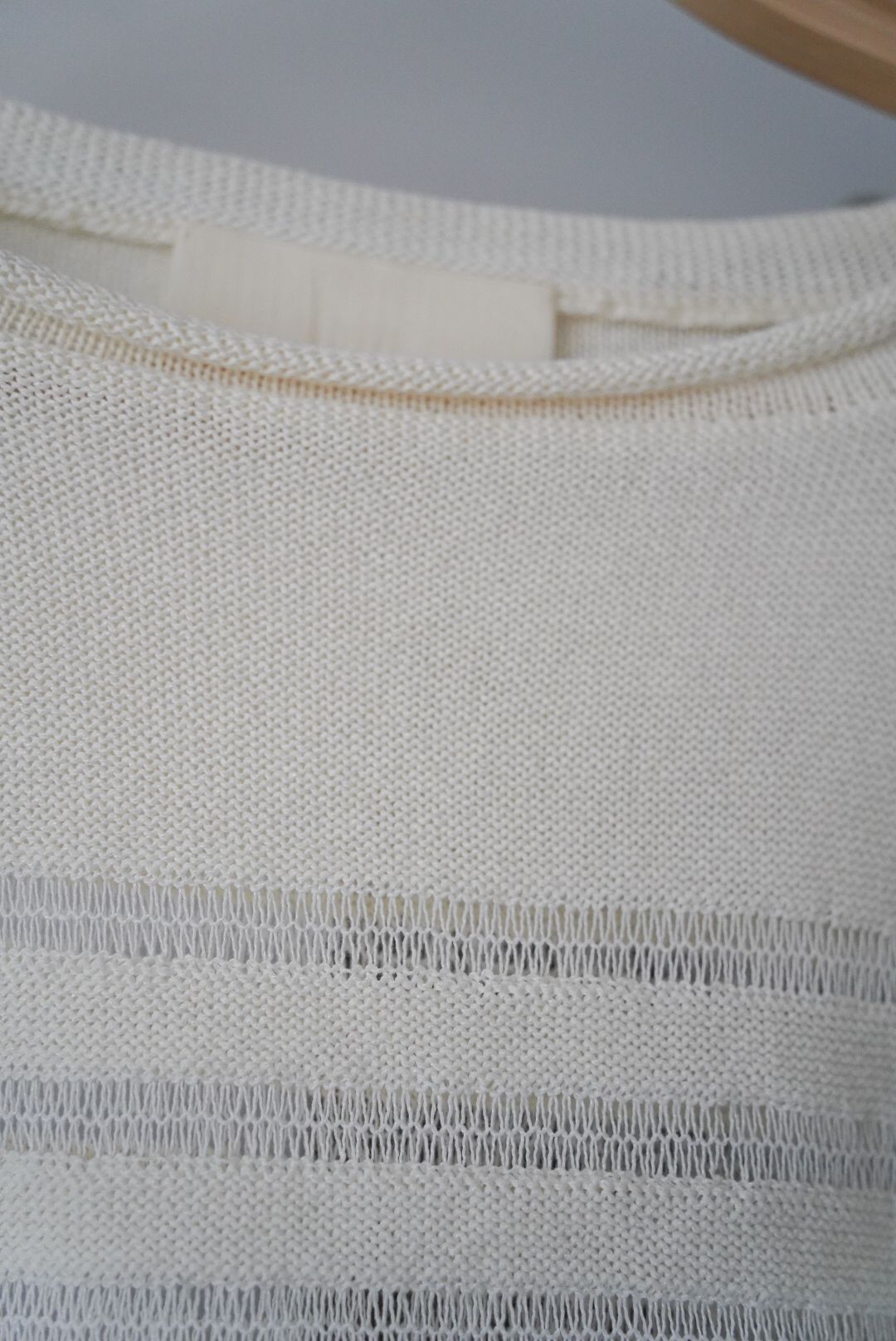 PANEL BORDER SWEATER（NATURAL）