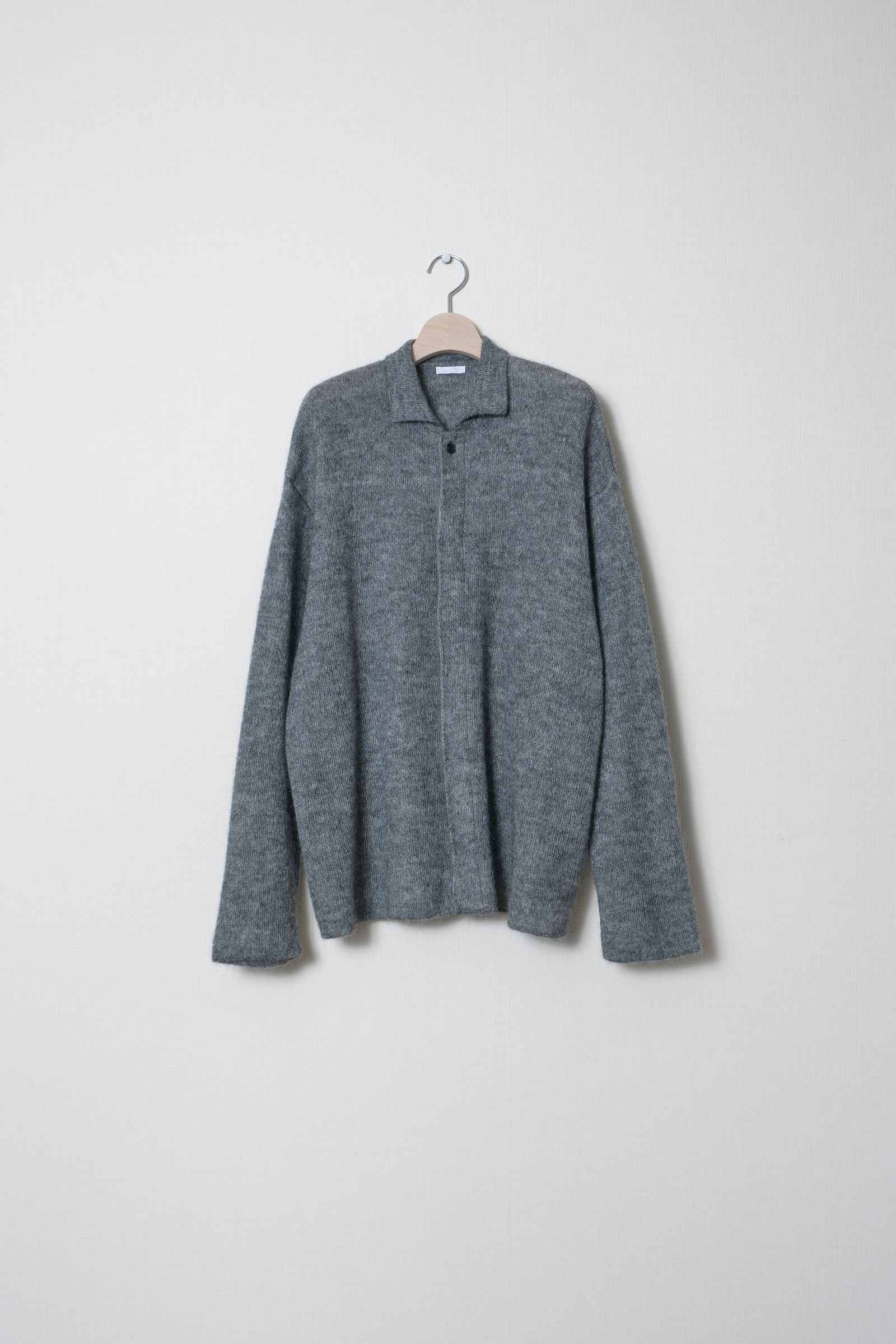 Kid Mohair Knit Shirts（GRAY）
