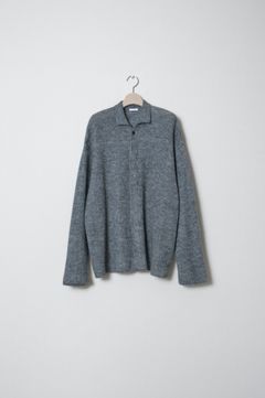 Kid Mohair Knit Shirts（GRAY）