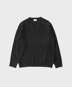Current V-Neck Knit（Coal）