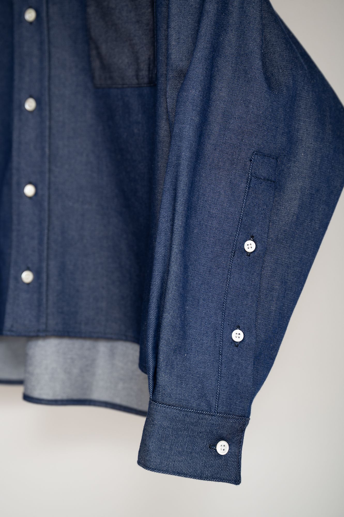 CROPPED POCKET SHIRT（INDIGO）