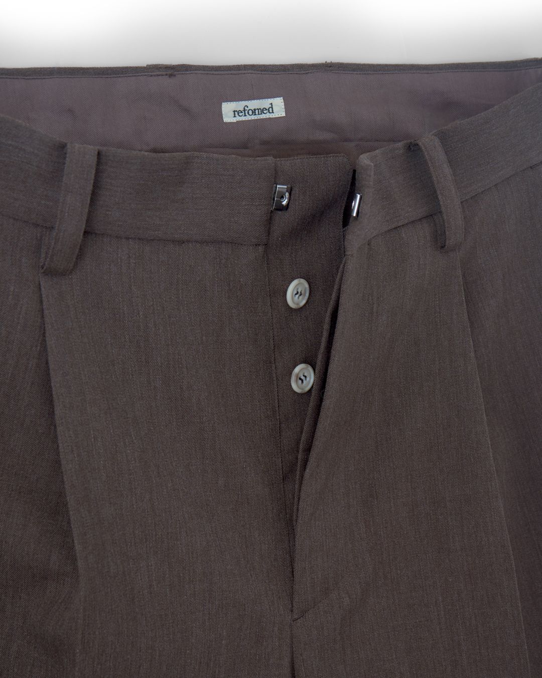 TARP WOOL SLACKS"GABA"（BROWN）