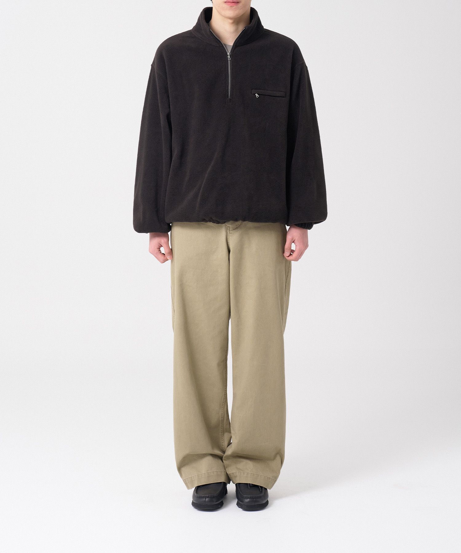 Tourist Fine Fleece Half Zip-up（BLACK）