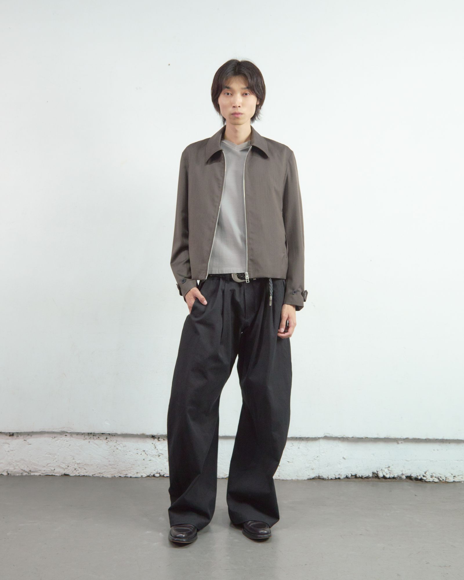 3.8 C LEATHER MESH BELT（BLACK）