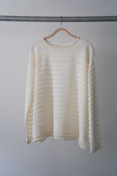 PANEL BORDER SWEATER（NATURAL）