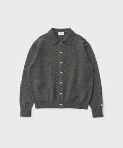 Scape Polo Wool Cardigan（Donegal Charcoal）