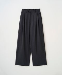 2TUCK WIDE PINSTRIPE PANTS（CHARCOAL）
