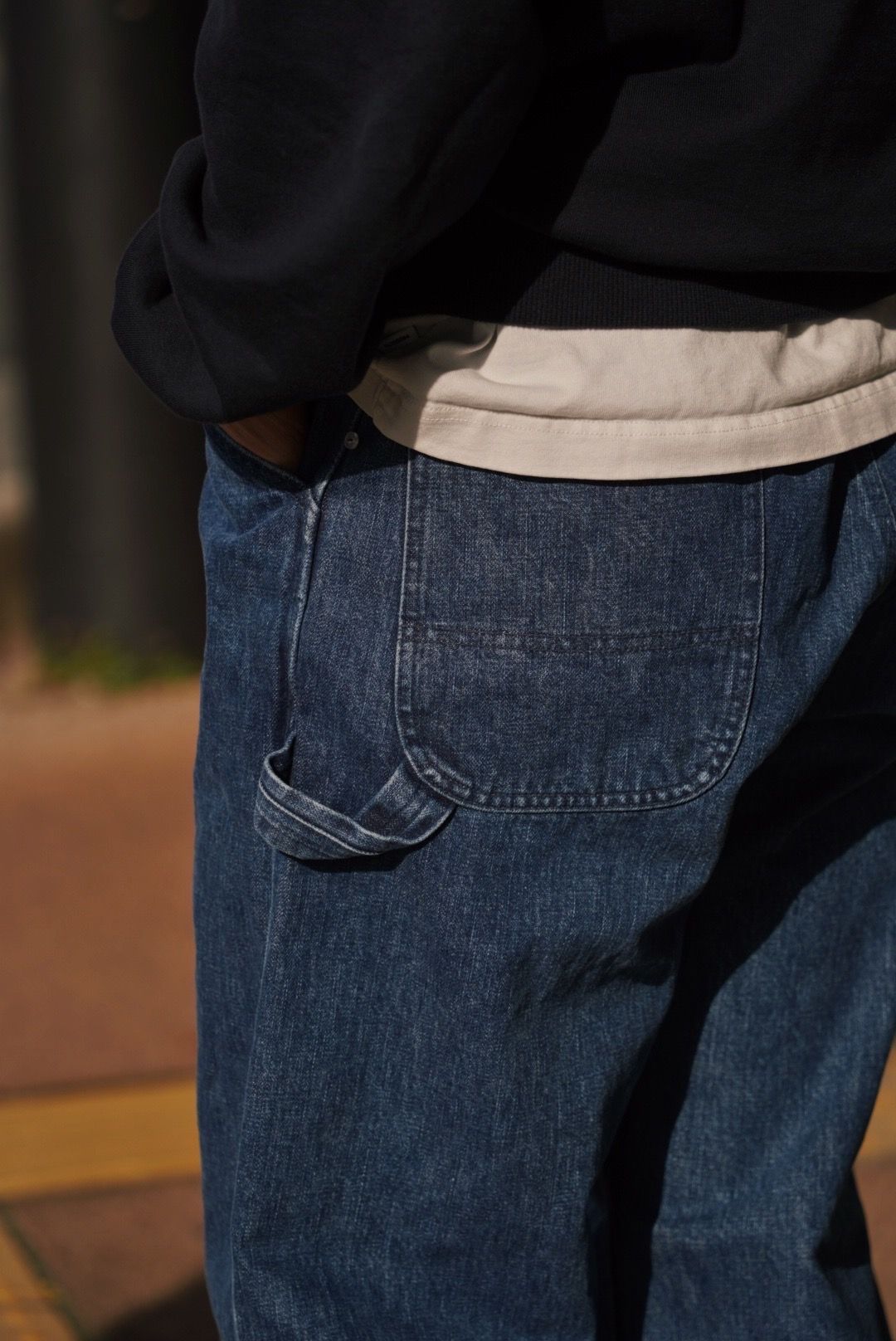 DENIM PAINTER PANTS（BLUE）