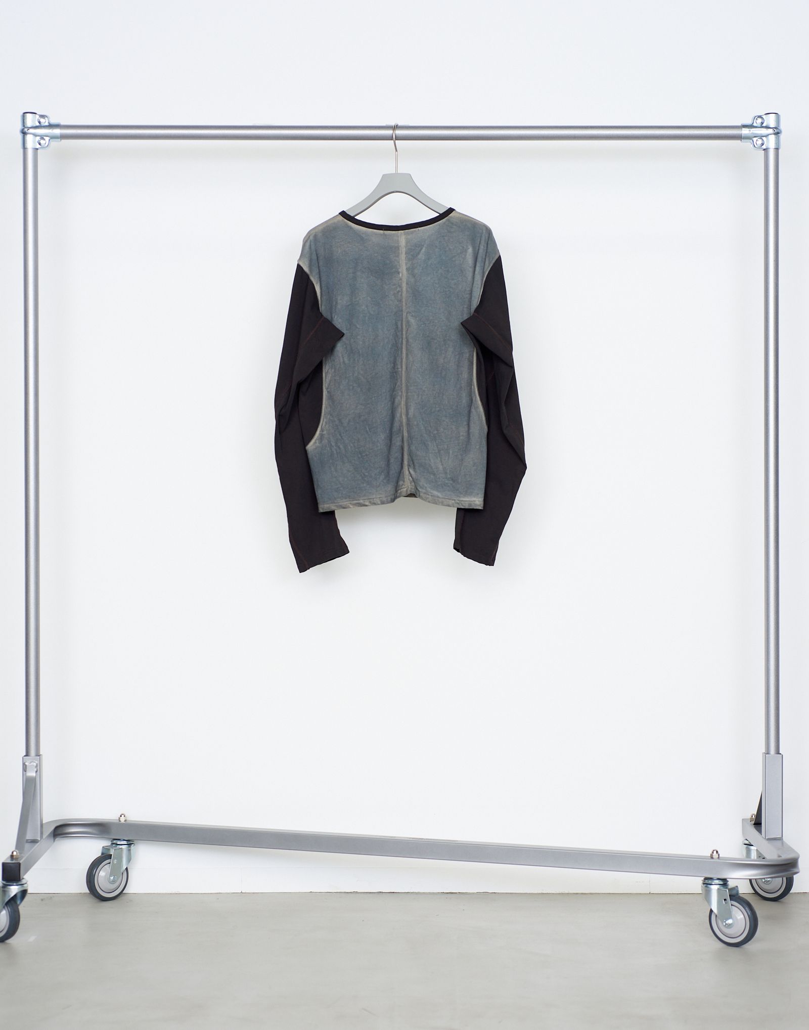 DIRTY DYED LONG SLEEVE BASEBALL T-SHIRT（MIDNIGHT）