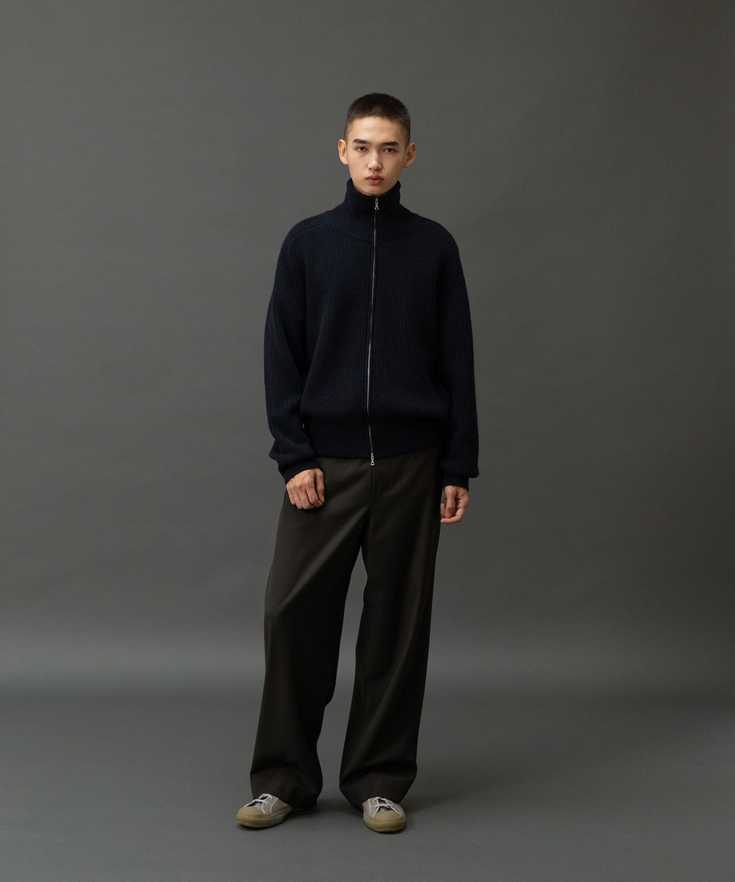 Driving Knit Blouson（Dark Navy）