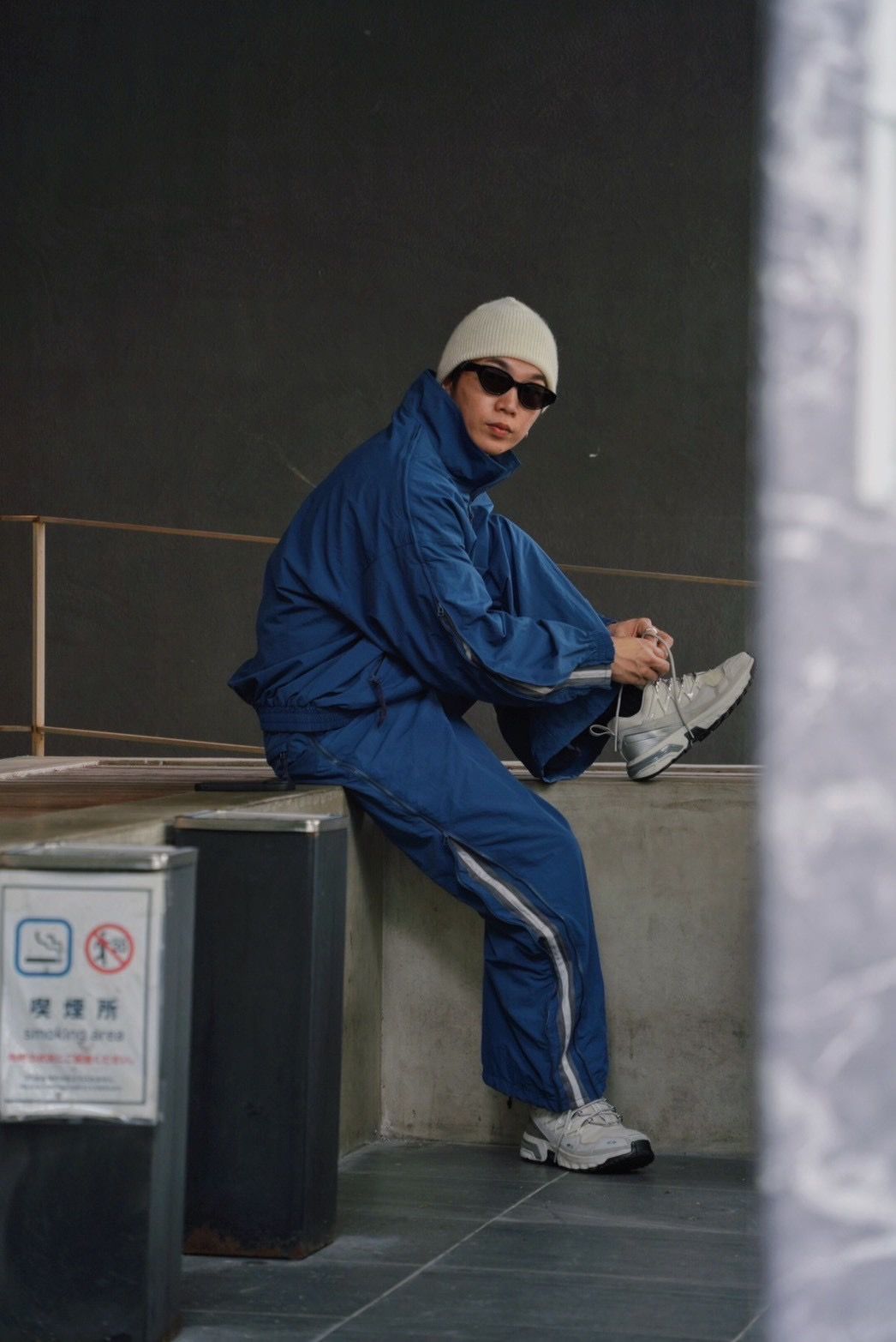 FRESH MAN NYLON JACKET / BLUE / セットアップ可