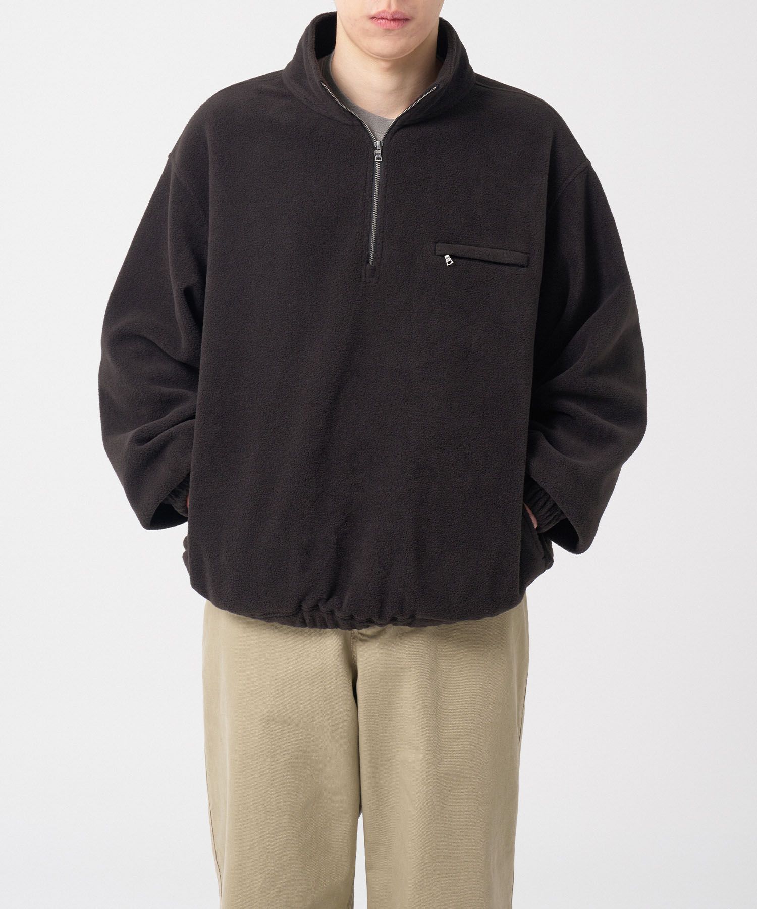 Tourist Fine Fleece Half Zip-up（BLACK）