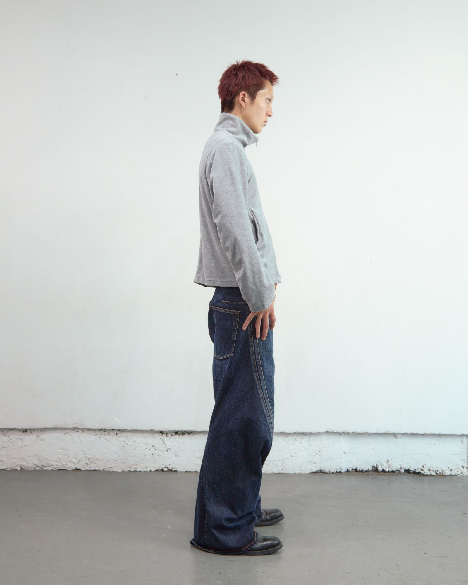 3D TWISTED WIDE LEG JEANS（DARK FADED INDIGO）