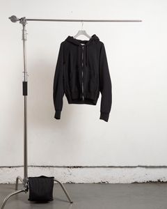 PANELLED ZIP UP HOODIE（BLACK）