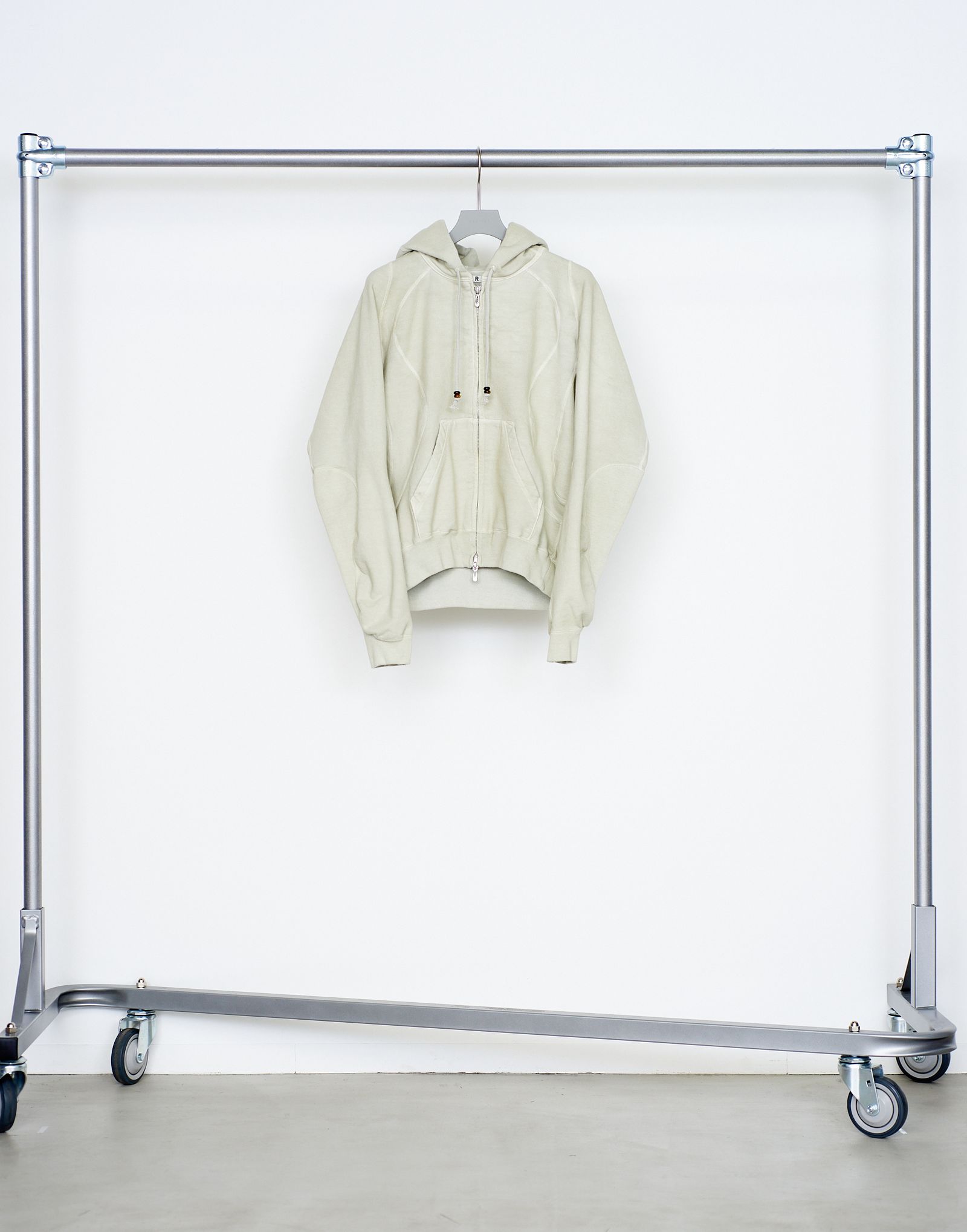 PANELED ZIP UP HOODIE（BONE）