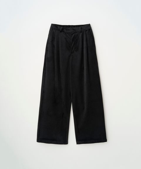 LUSTROUS CORDUROY WIDE PANTS（BLACK）