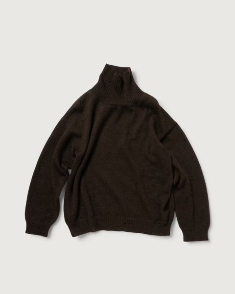 TURTLENECK SWEATER（BROWN）