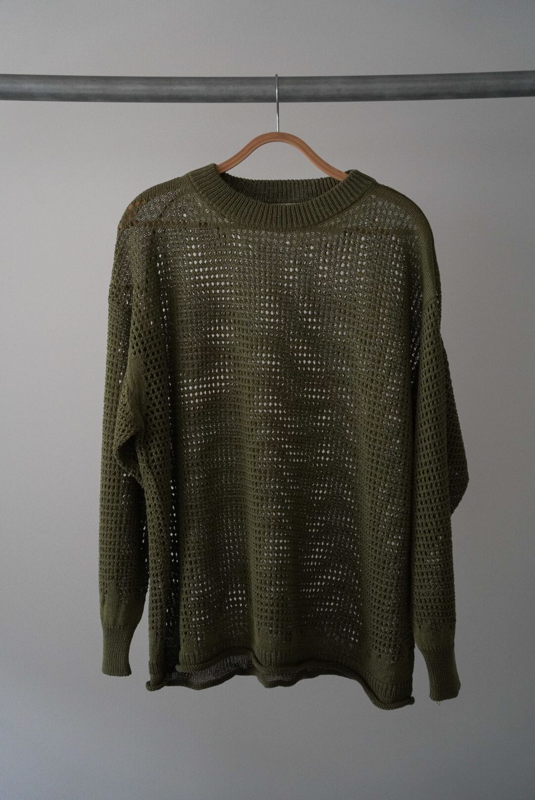 WAFFLE MESH SWEATER（KHAKI）