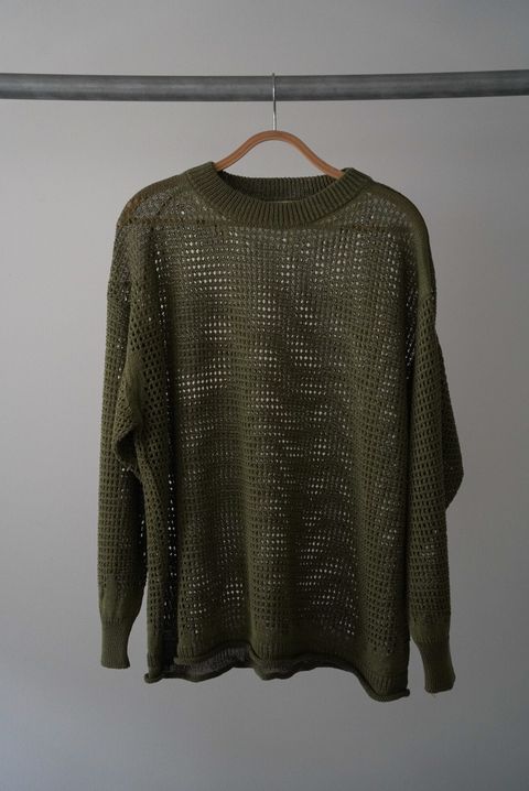 WAFFLE MESH SWEATER（KHAKI）