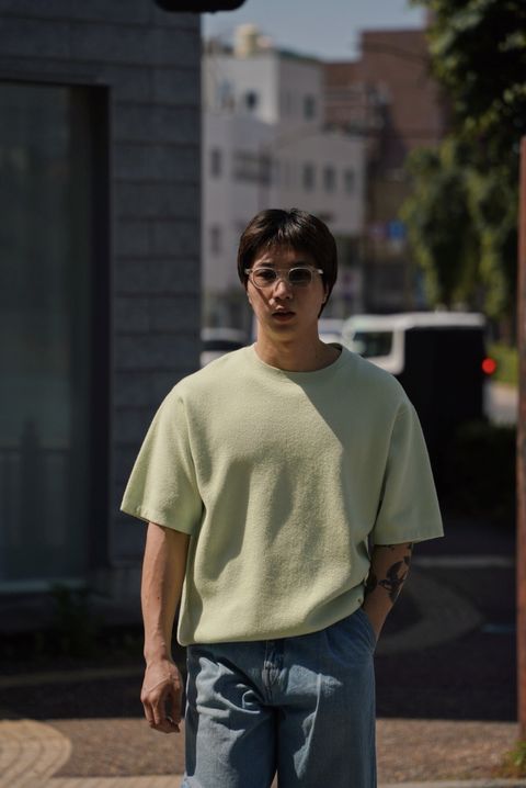 S/S KNIT PULLOVER[LIME]