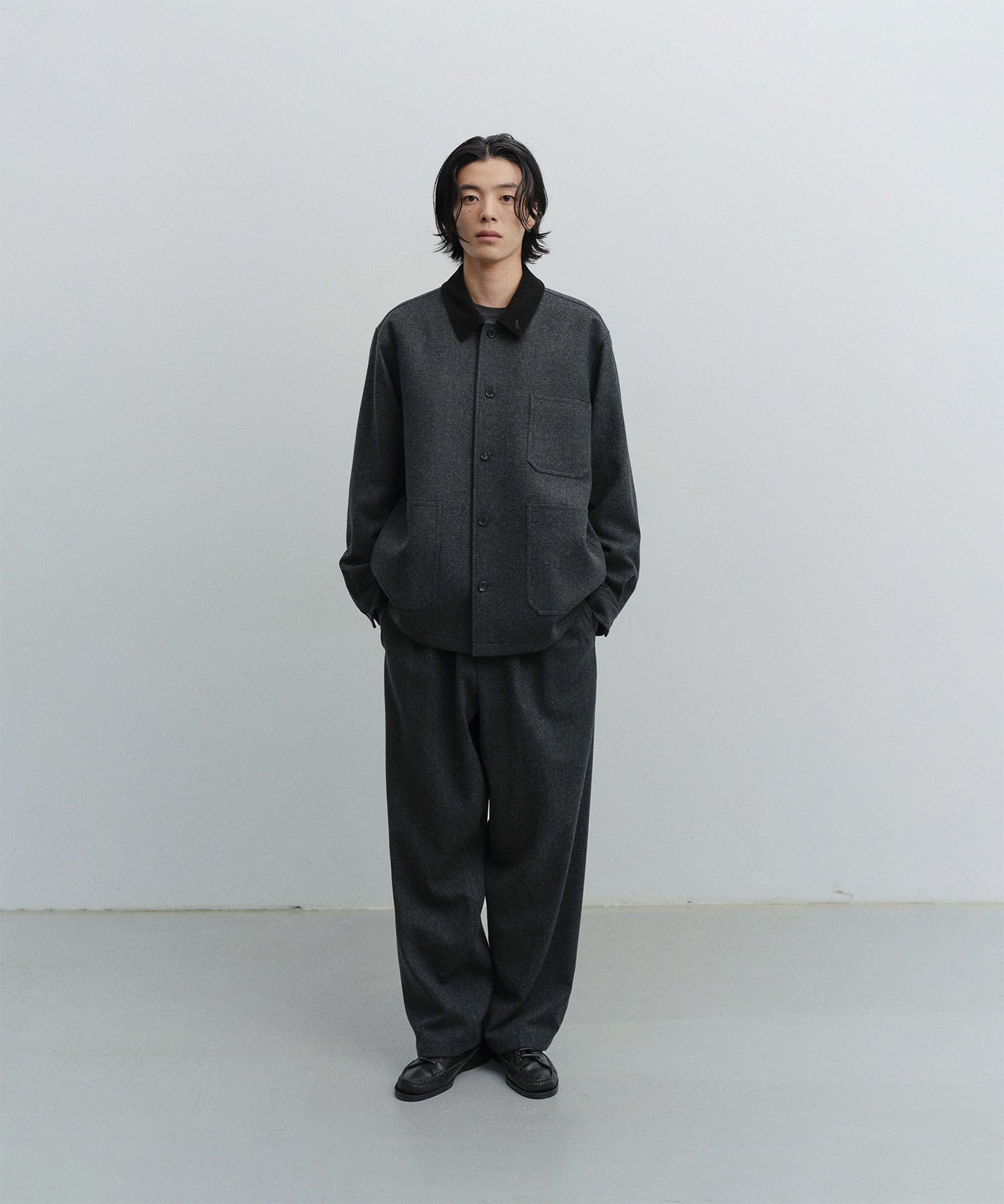 Cashmere Banding Easy Pants（HEATHER CHARCOAL）
