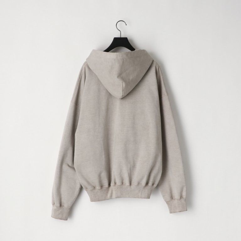 36G Fine Sweat Zip Hoodie（BEIGE KHAKI PIGMENT）