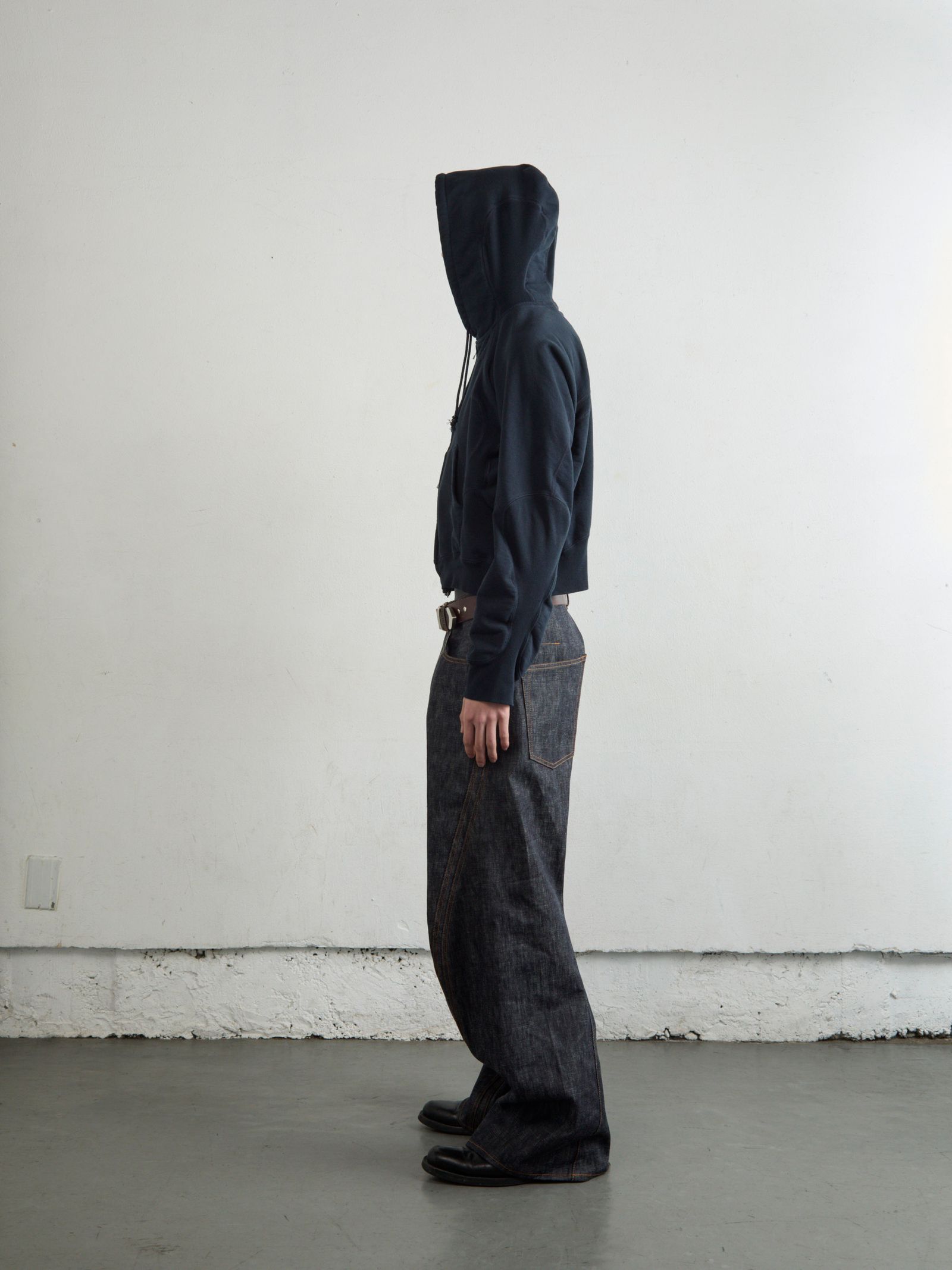 3D TWISTED WIDE LEG JEANS（RAW INDIGO）