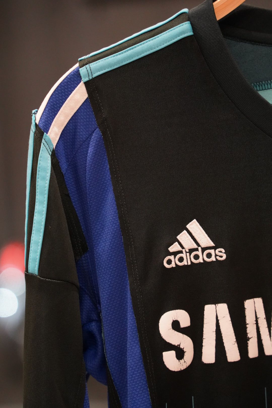CODA BLUE RECONSTRUCTED HYBRID VINTAGE FOOTBALL JERSEY