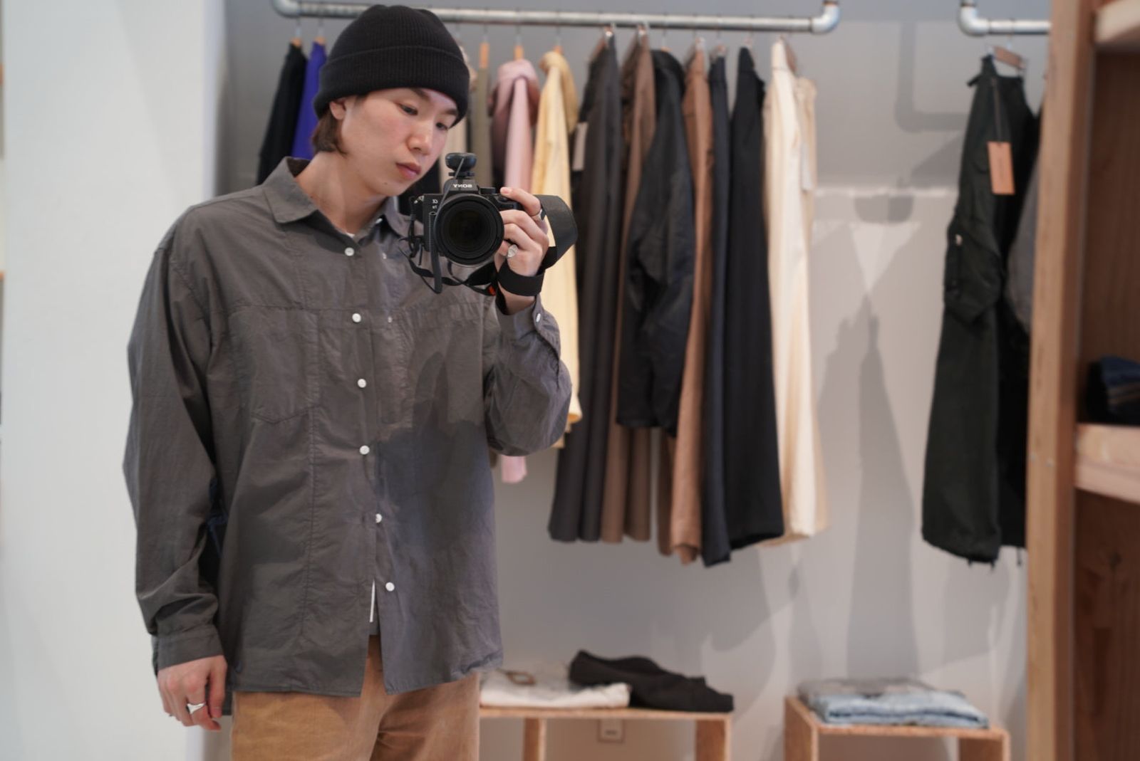INNAT(インアット)LOOSE BOX SHIRT