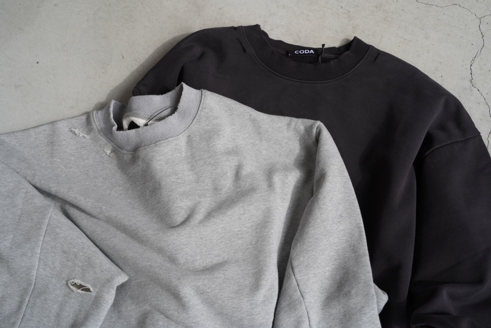 CODA(コーダ)GING BLEACHED DESTROYED SWEATSHIRT