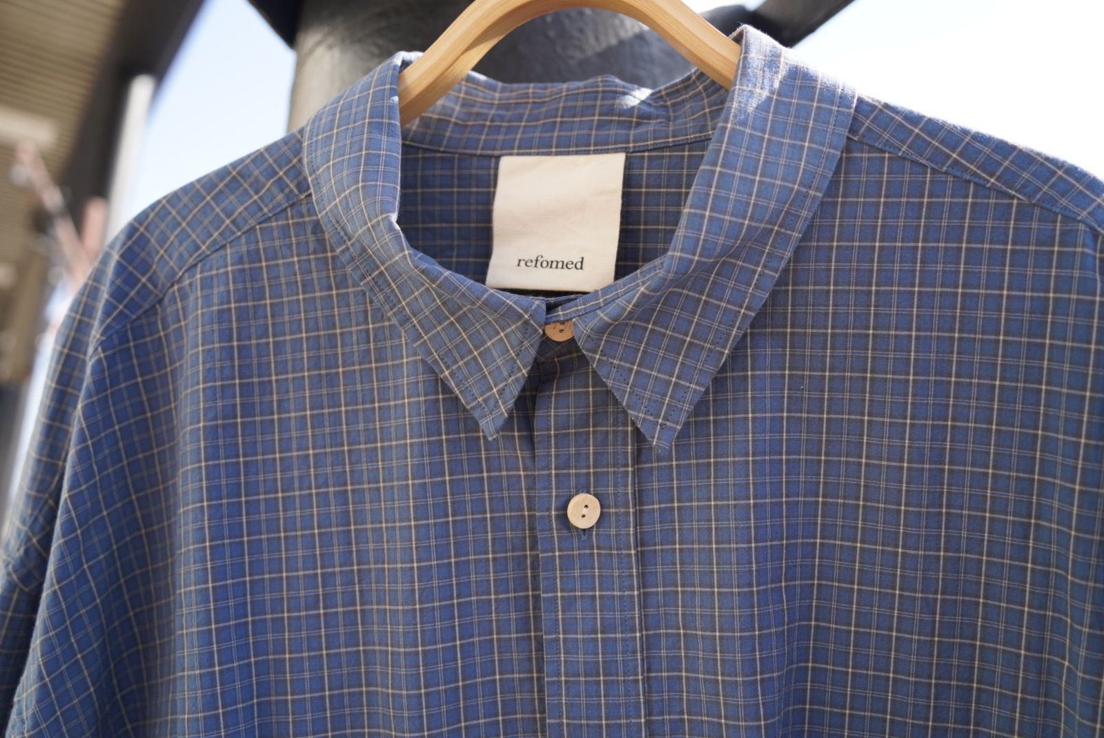 WRIST PATCH WIDE SHIRT "CHECK"