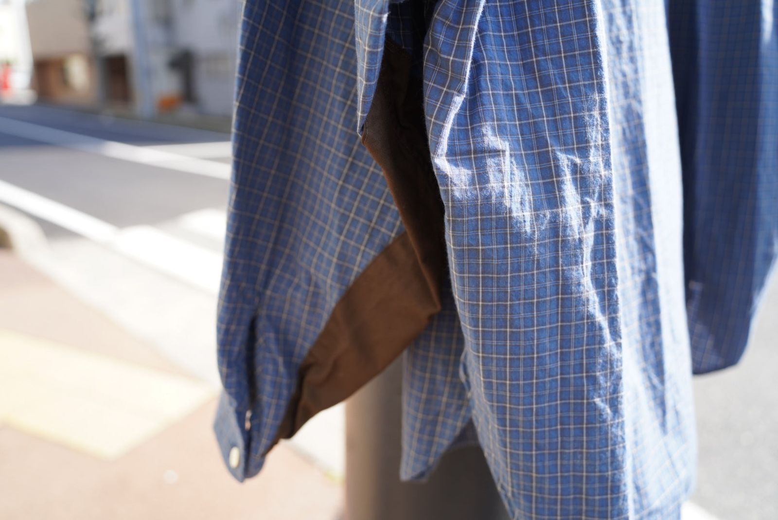 WRIST PATCH WIDE SHIRT "CHECK"