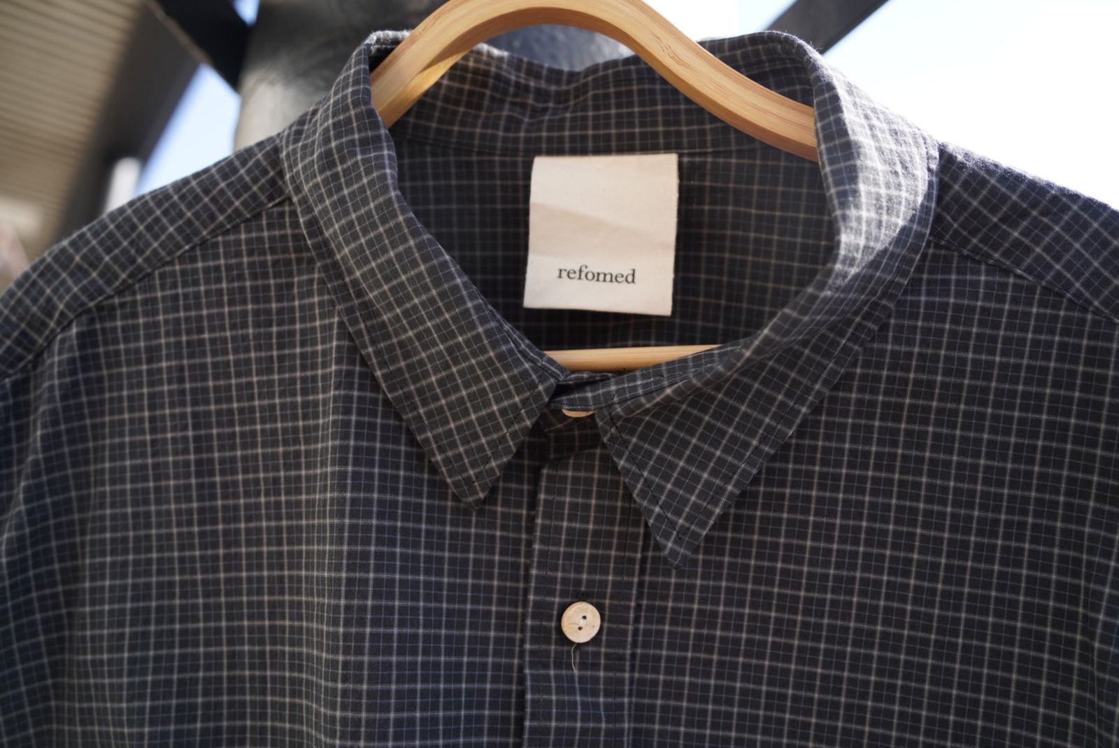 WRIST PATCH WIDE SHIRT "CHECK"