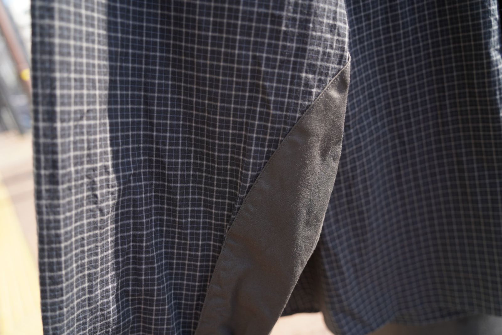 WRIST PATCH WIDE SHIRT "CHECK"