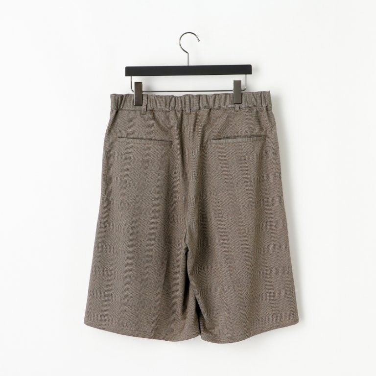 28G Loop Yarn Glen Check Shorts（BEIGE）