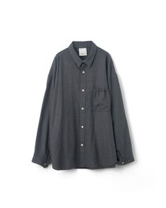 WRIST PATCH WIDE SHIRT "CHECK" / シャツ / CHARCOAL