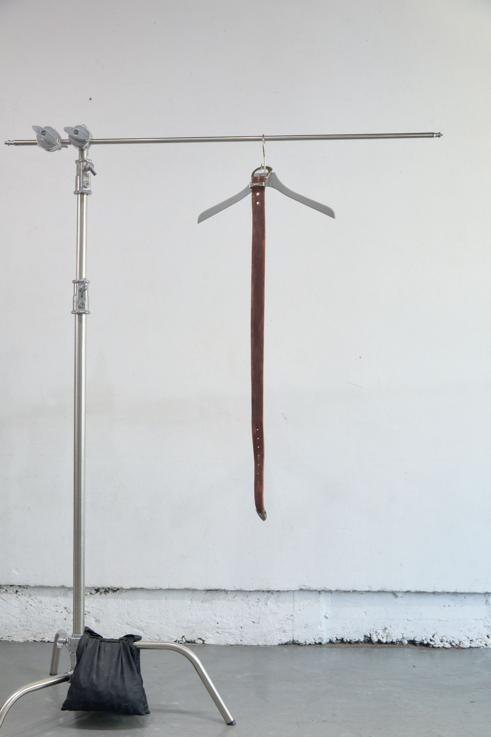 3.8 C LEATHER MESH BELT（BROWN）