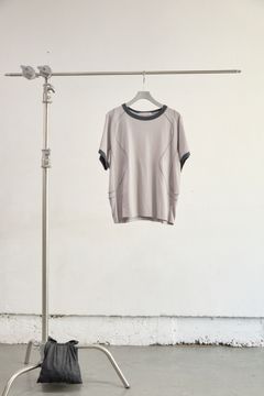PANELLED HALF SLEEVE RINGER T-SHIRT（BEIGE）