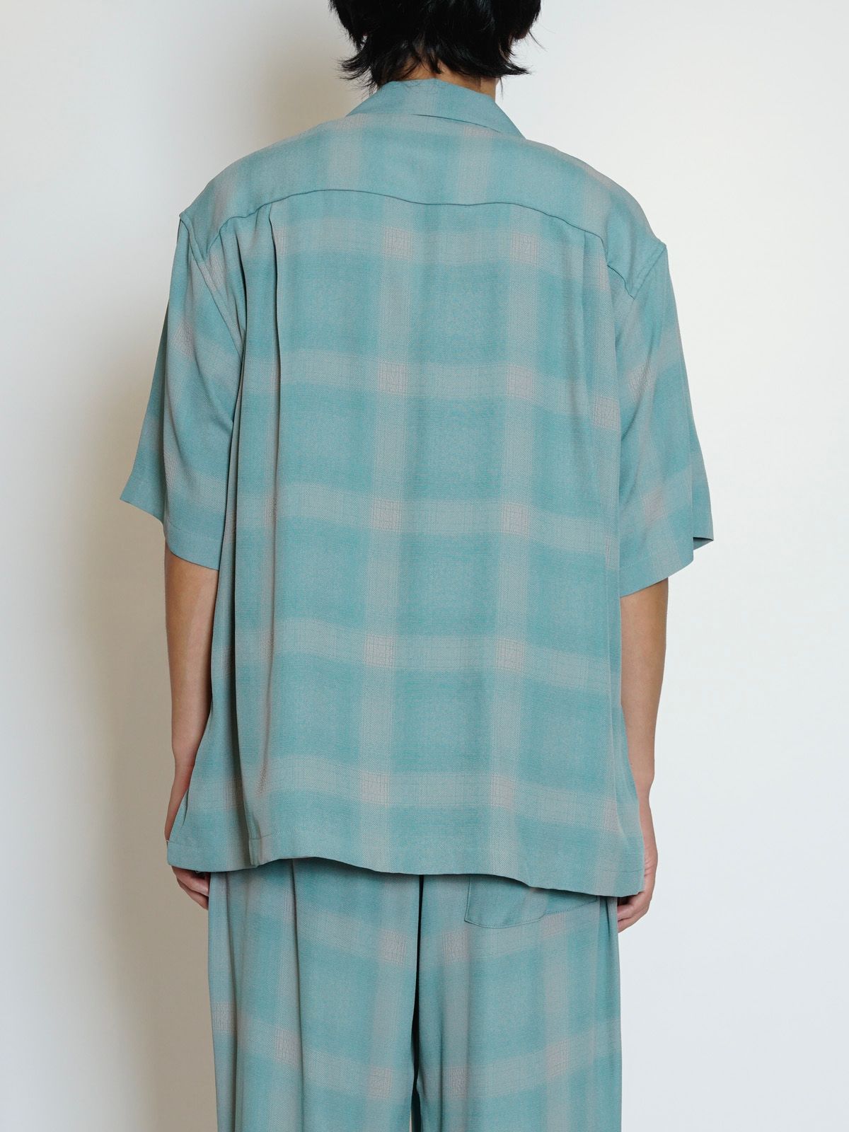 OPEN COLLOR S/S SHIRTS（GREEN)