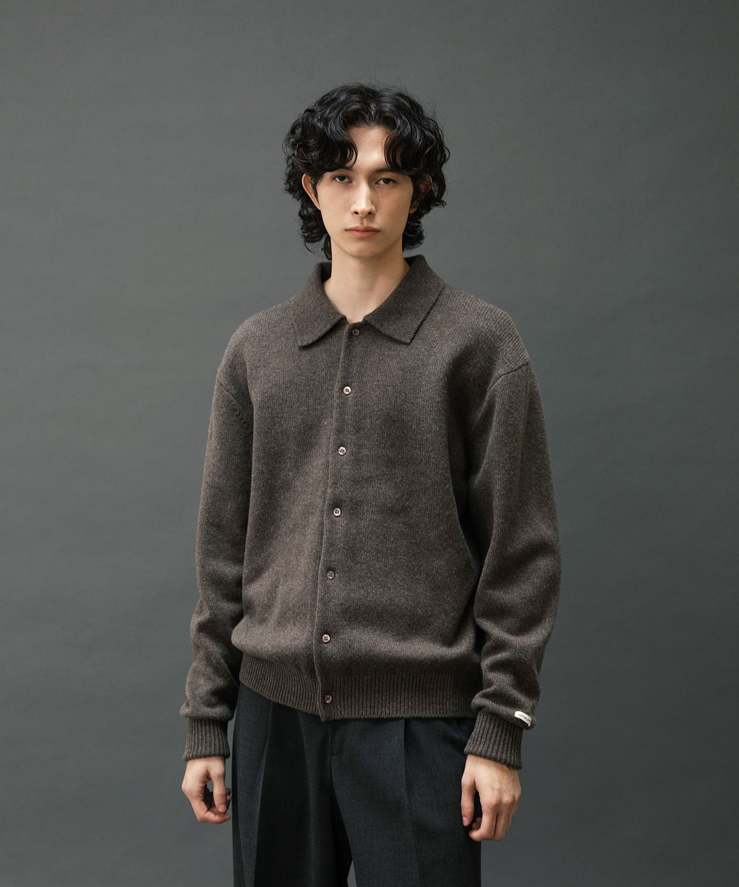 Scape Polo Wool Cardigan（Mole）