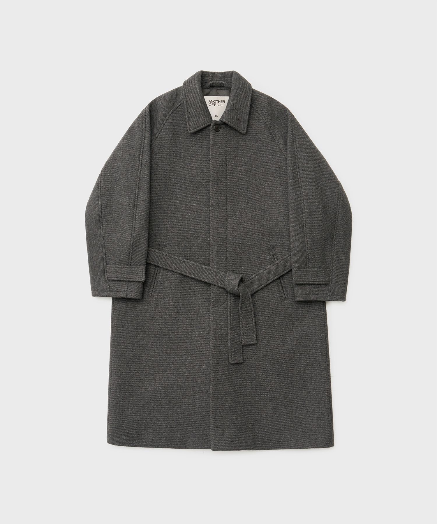 Torre Italian Wool Belted Coat（Charcoal）